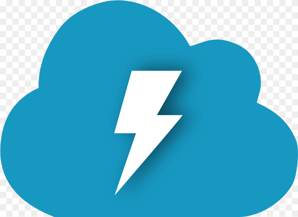 Download Hd Cloud And Lightning Bolt Lightning Transparent Salesforce Lightning Icon White, Text, Symbol, Logo Png Image
