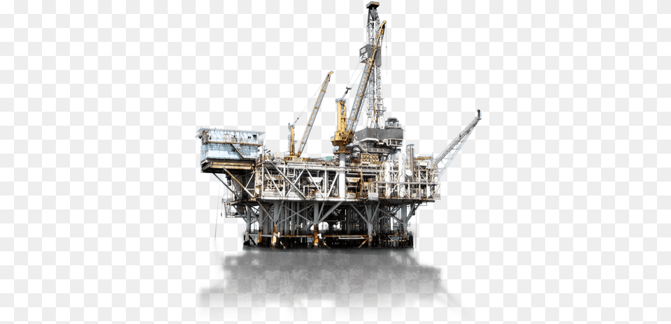 Download Hd Cloud Oil Rig Scotland Oil And Gas, Construction, Machine, Outdoors, Boat Png