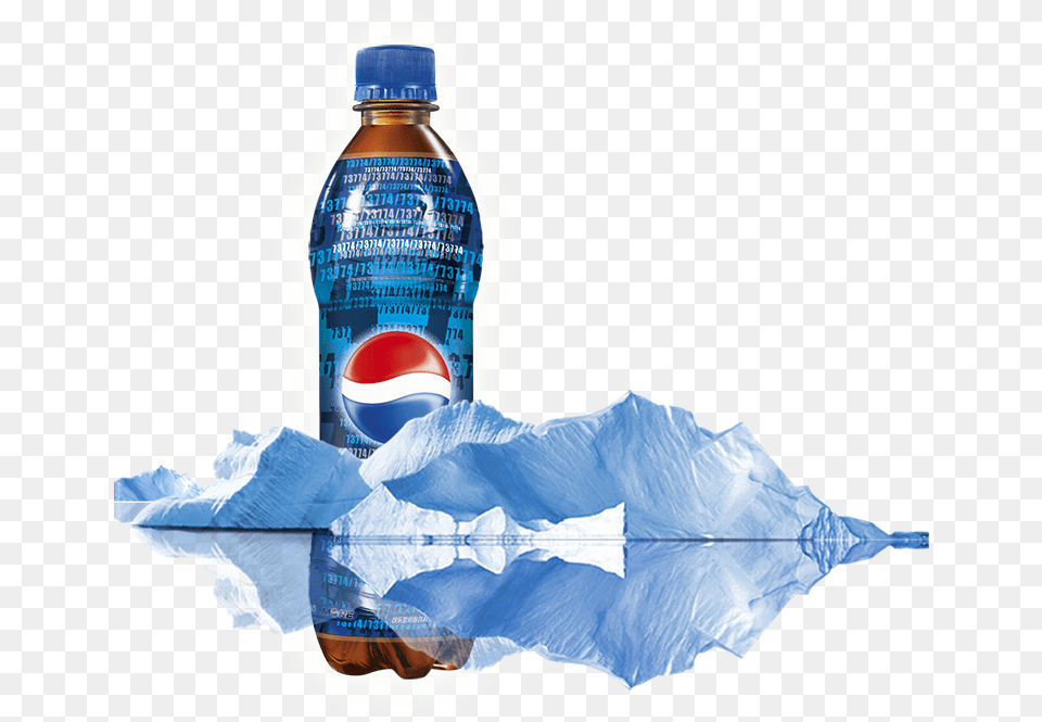Download Hd Coca Cola Iceberg In Transprent Cocacola Pepsi, Bottle, Ice, Water Bottle, Person Free Transparent Png