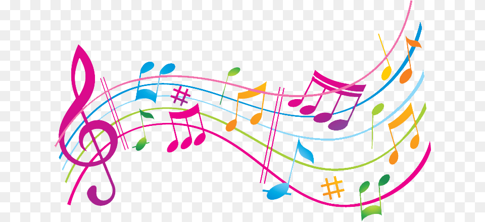 Hd Colorful Music Note Background Colorful Music Note Clip Art, Graphics, Cad Diagram, Diagram Free Png Download