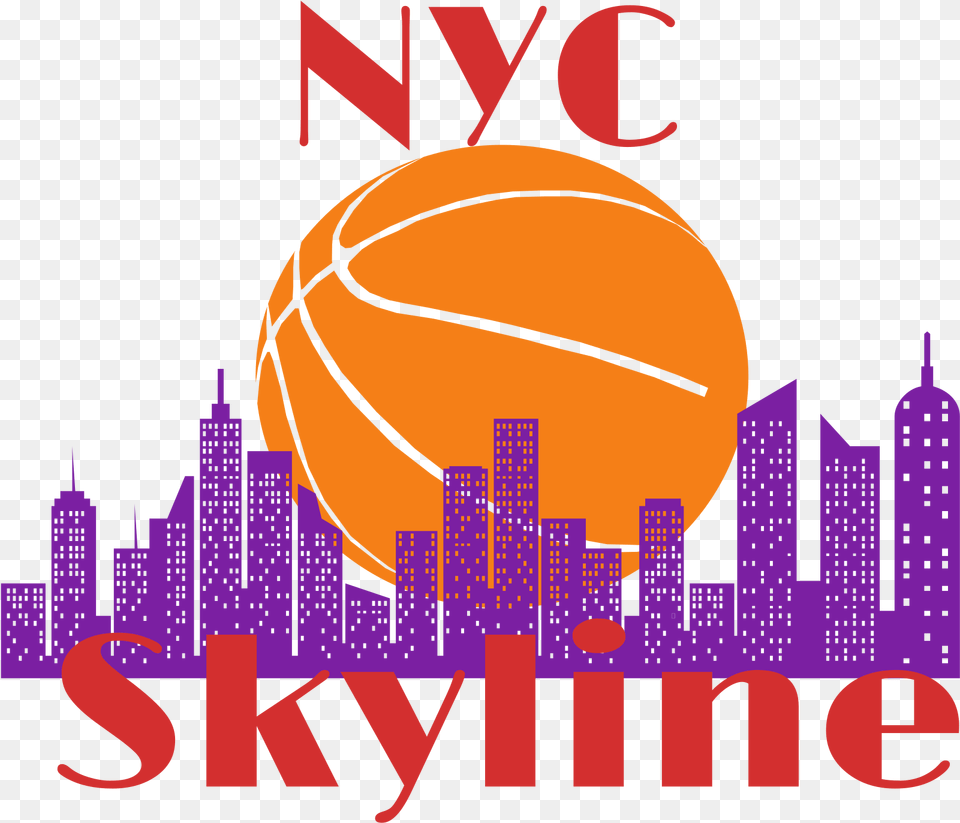 Download Hd Contact New York City Skyline Basketball Nyc Skyline Basketball, Sphere, Sport Free Transparent Png