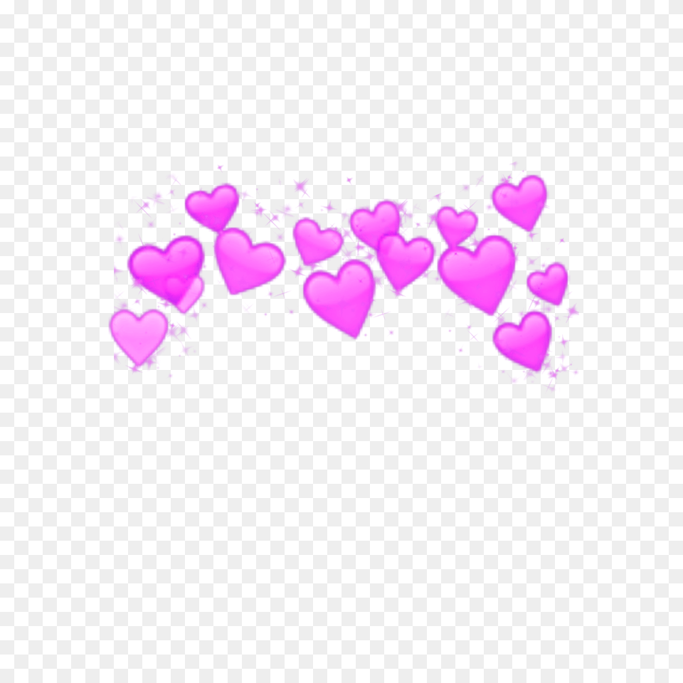 Download Hd Crown Heart Hearts Emoji Emojis Splash Crown Cute, Purple, Flower, Plant Free Transparent Png
