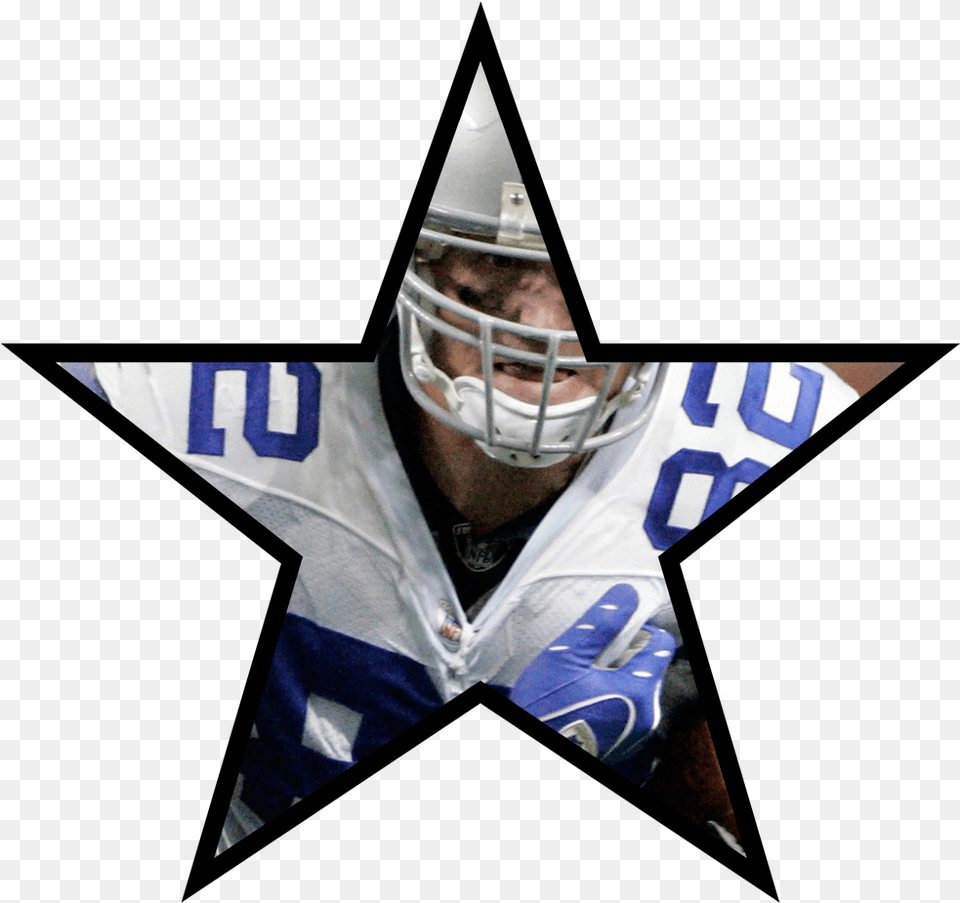 Hd Dallas Cowboys Star Bfdi Star, Helmet, Person, People, Adult Free Png Download