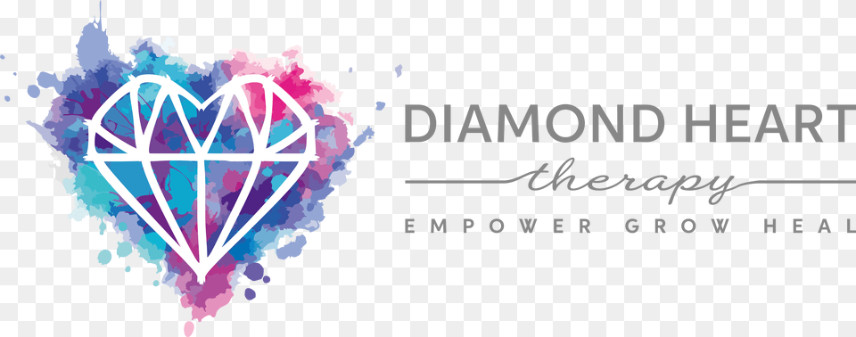 Download Hd Diamond Heart Therapy Diamond Heart Logo Design Diamond Heart Logo, Art, Graphics, Accessories, Gemstone Free Transparent Png