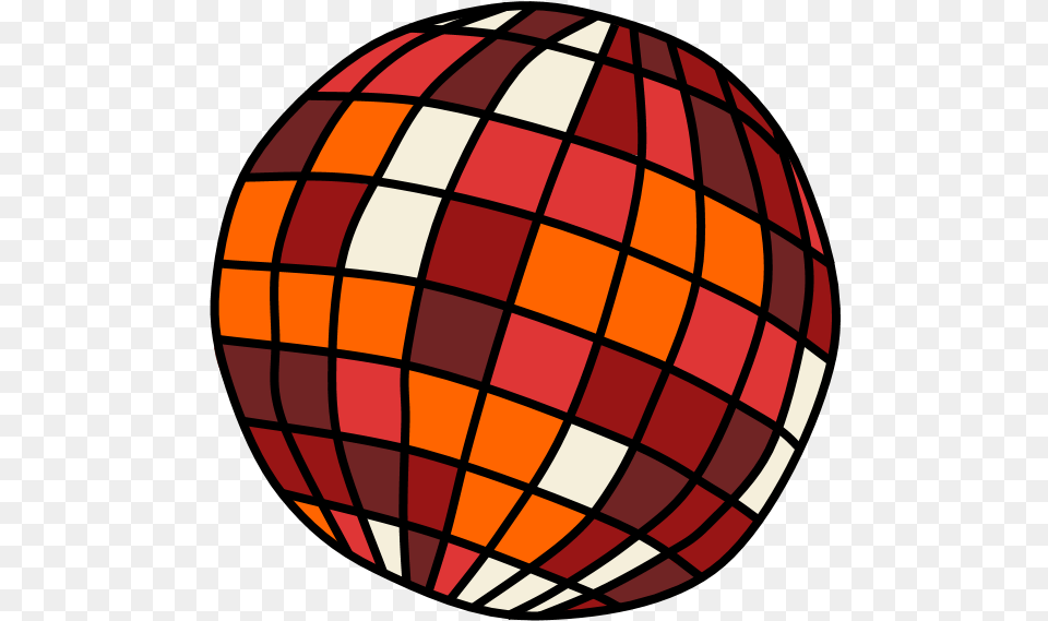 Download Hd Disco Ball Red Orange Disco Ball Transparent, Sphere, Astronomy, Outer Space, American Football Png