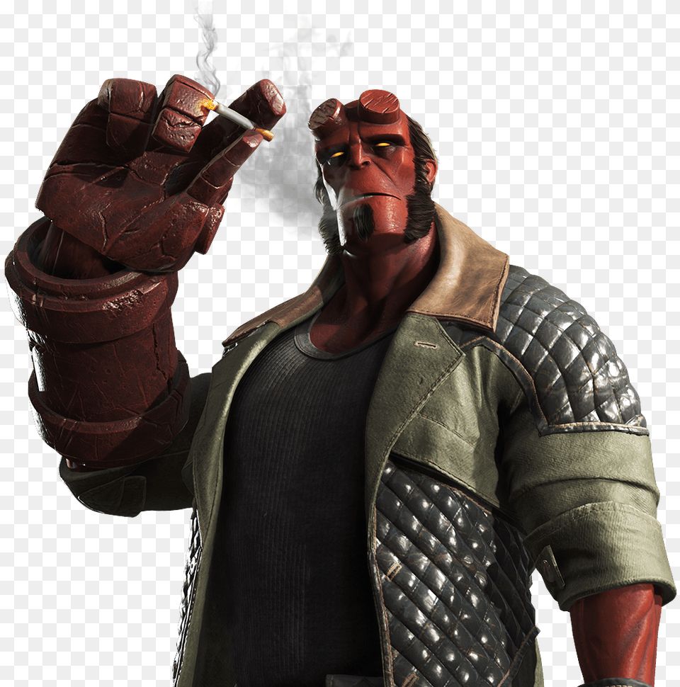 Download Hd Dlc Hellboy Figurine, Adult, Person, Man, Male Free Png