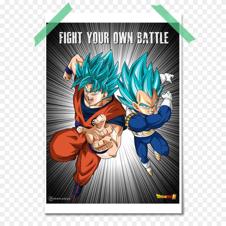 Download Hd Dragon Ball Super Goku Vegeta Fight Your Own Goku Y Vegeta Dragon Ball Super, Book, Comics, Publication, Person Png Image