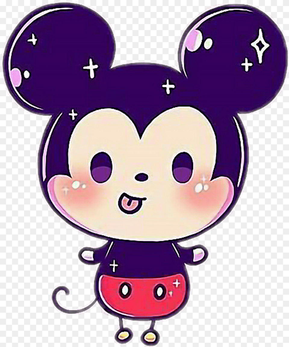 Download Hd Drawing Cute Mickey Mouse, Purple, Face, Head, Person Free Transparent Png