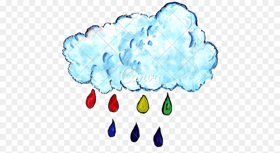 Hd Drawn Rainbow Cloud Art, Accessories, Earring, Jewelry Free Png Download