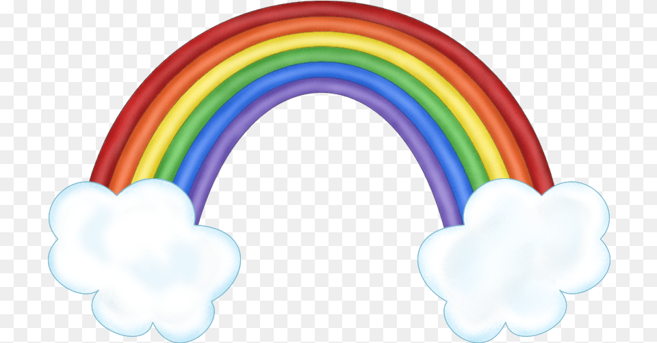 Download Hd Drawn Rainbow Cloud Transparent Background Transparent Rainbow With Clouds, Light Free Png