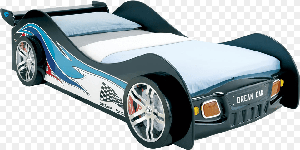 Download Hd Dream Racer Car Bed With Lights Kids Car Bed Nz, Vehicle, Transportation, Wheel, Machine Png Image