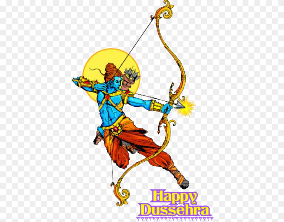 Download Hd Dussehra Image Lord Rama Bow And Arrow Ram Bow And Arrow, Archer, Archery, Person, Sport Free Transparent Png