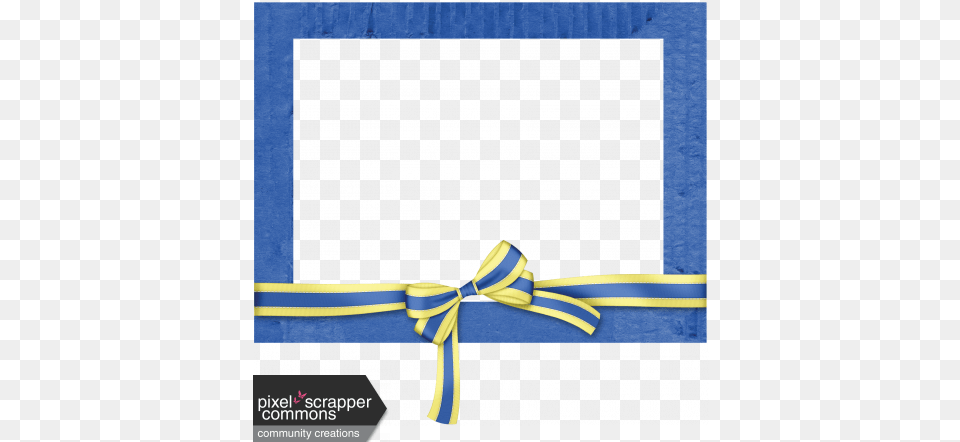 Download Hd Earth U0026 Sky Frame Yellow And Blue Ribbon Frame Blue Ribbon Frame, Accessories, Formal Wear, Tie, Knot Png Image