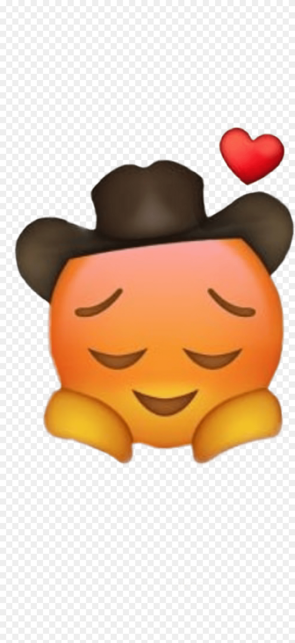 Download Hd Emoji Cowboy Cowboyemoji Emoji Cowboy With Heart, Clothing, Hat, Toy, Animal Png