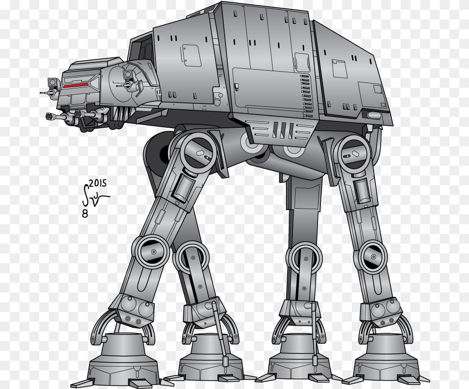 Download Hd Empire Strikes Back Walkers Star Wars Cartoon, Robot, Gas Pump, Machine, Pump Png Image