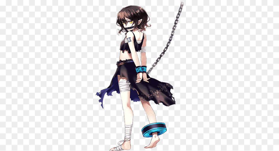 Download Hd Enra Anime Girl With Shackle Shackle Anime Girl In Chains, Publication, Book, Comics, Person Free Transparent Png