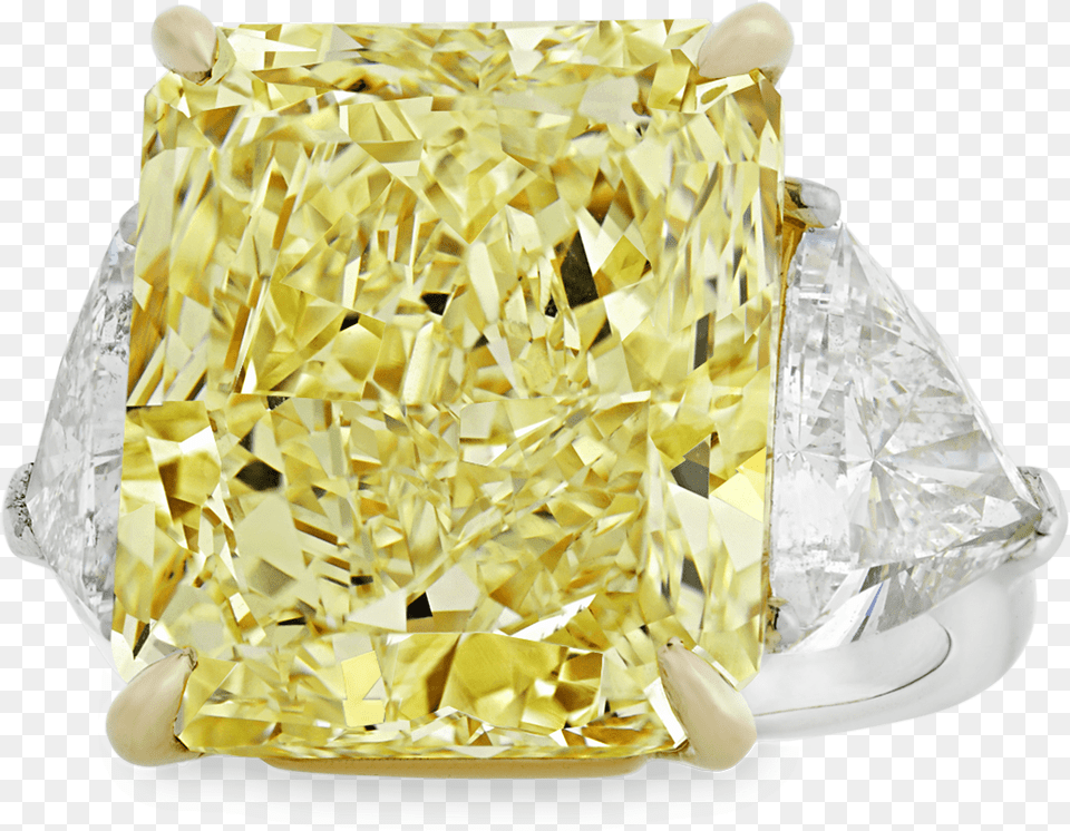 Download Hd Fancy Yellow Diamond Ring Yellow Diamond Ring, Accessories, Gemstone, Jewelry, Head Png