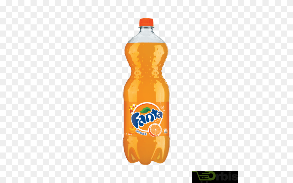 Download Hd Fanta Orange 1 Fanta Ltr, Beverage, Bottle, Pop Bottle, Soda Free Transparent Png