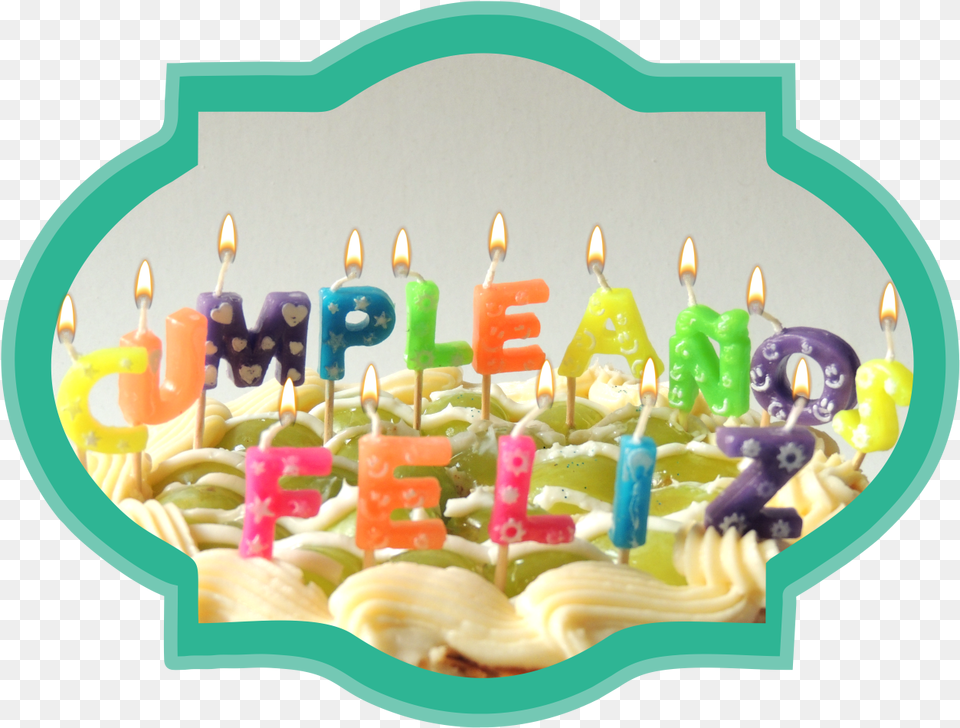 Download Hd Feliz Candle Image Birthday, Birthday Cake, Cake, Cream, Dessert Free Transparent Png