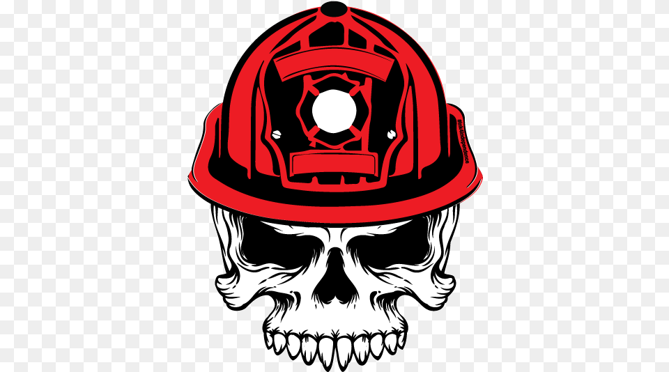 Download Hd Fire Chief Skull Decal Skull Decals, Clothing, Hardhat, Helmet, Person Png