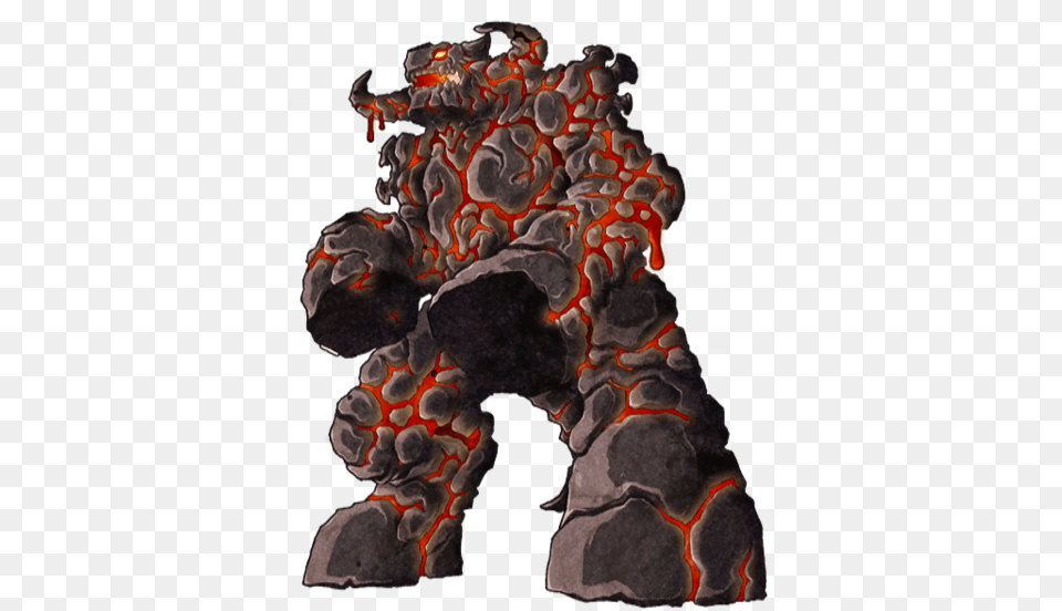 Download Hd Fire Golem Fire Golem Fire Golem, Mountain, Nature, Outdoors, Volcano Free Transparent Png