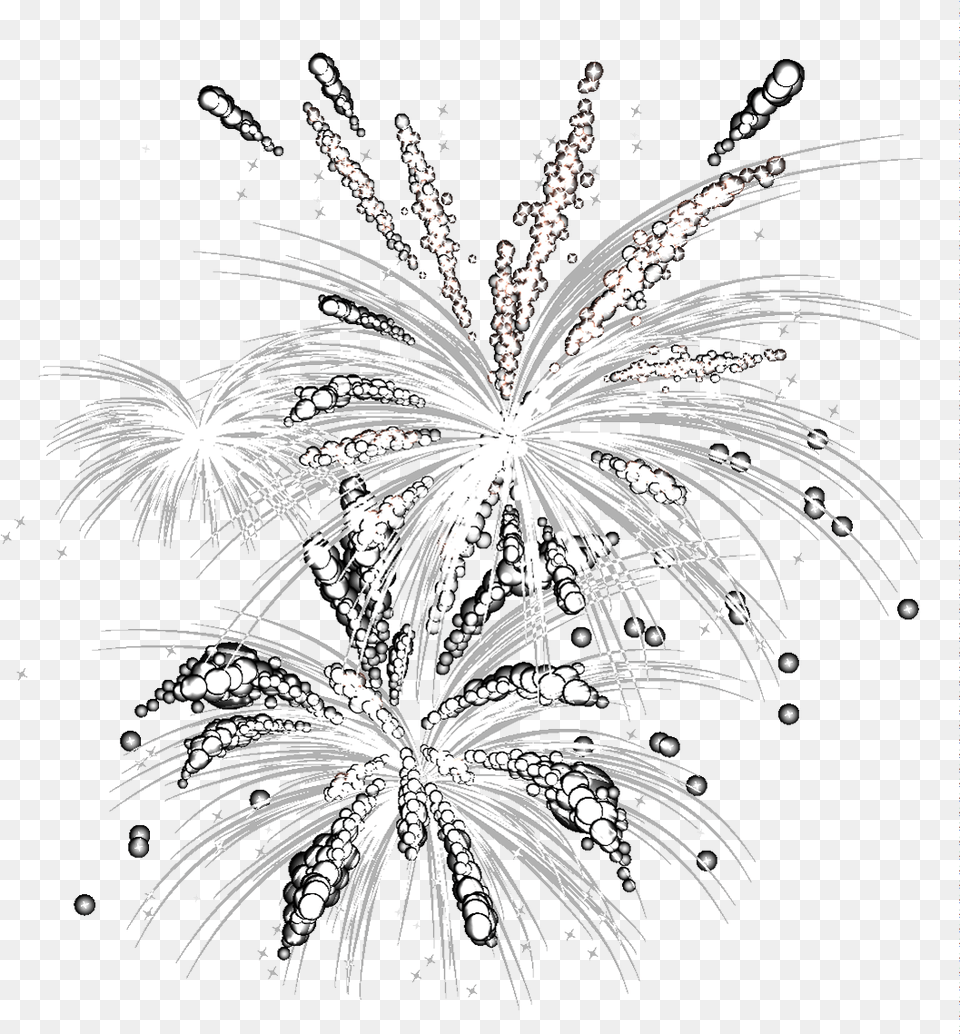 Download Hd Fireworks Computer File Background Firework Black And White, Chandelier, Lamp Free Png