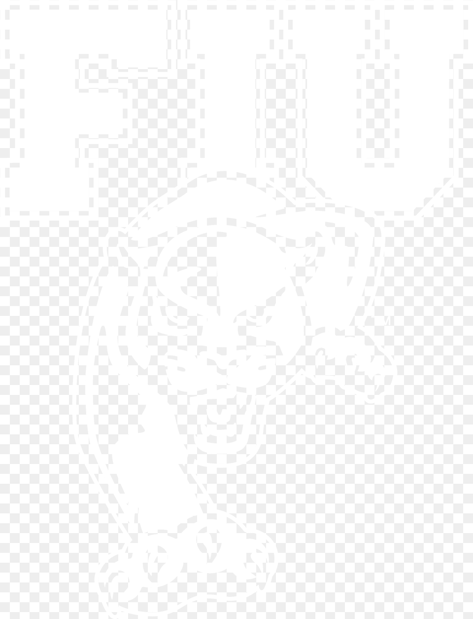 Download Hd Fiu Panther Logo Svg Transparent Fiu Mascot Florida International University Logo, Accessories, Art, Stencil, Face Png Image