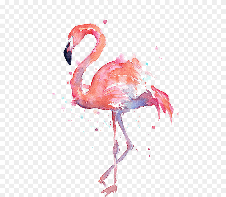 Download Hd Flamingo Clipart Gold Watercolor Flamingo Print, Animal, Bird, Adult, Bride Png