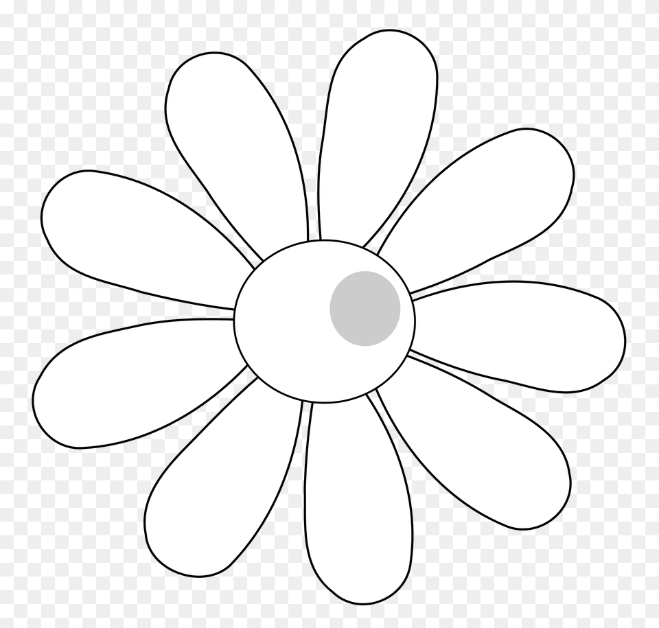 Download Hd Flower Clipart Outline Clip Art Clip Art, Daisy, Plant, Appliance, Ceiling Fan Free Png