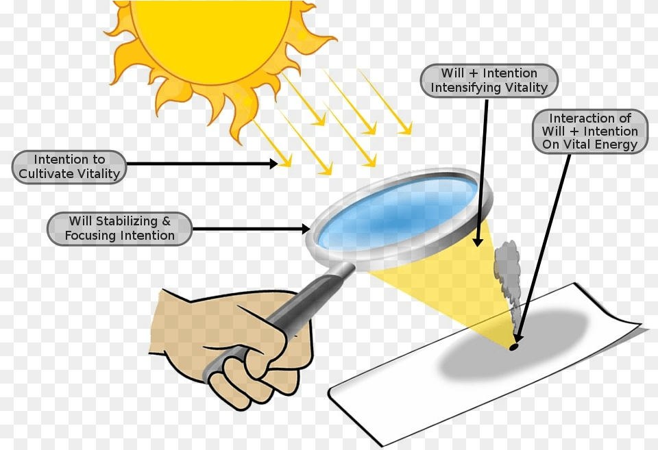 Download Hd Focused Rays Burn A Hole Magnifying Glass Start A Fire With A Magnifying Glass, Lighting Png