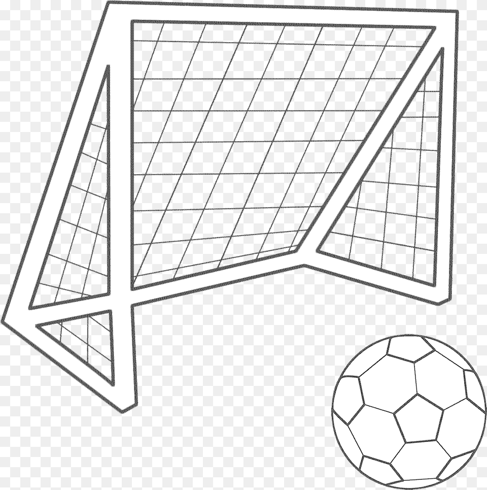 Download Hd Football Goal Soccer Goal Coloring, Ball, Soccer Ball, Sport, Triangle Free Transparent Png