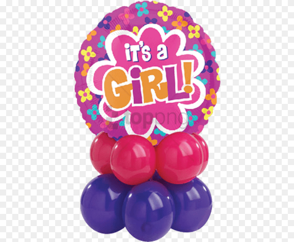 Download Hd Pink Balloons Its A Girl With Portable Network Graphics, Balloon, People, Person Free Png