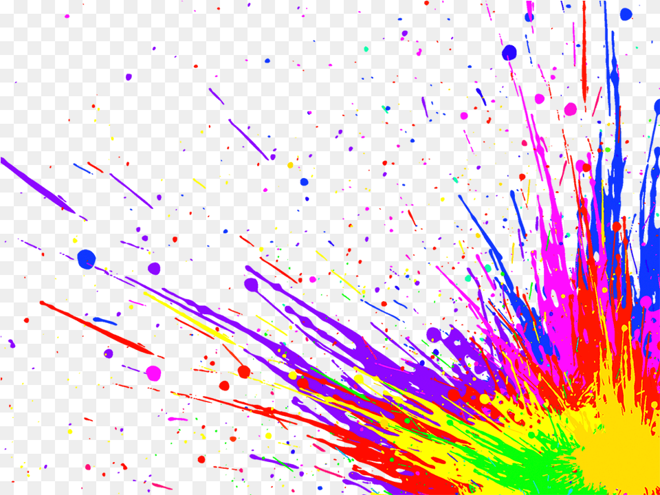 Download Hd Free Watercolor Splash Vector Rainbow Transparent Background Paint Splatter, Light, Purple, Fireworks Png Image