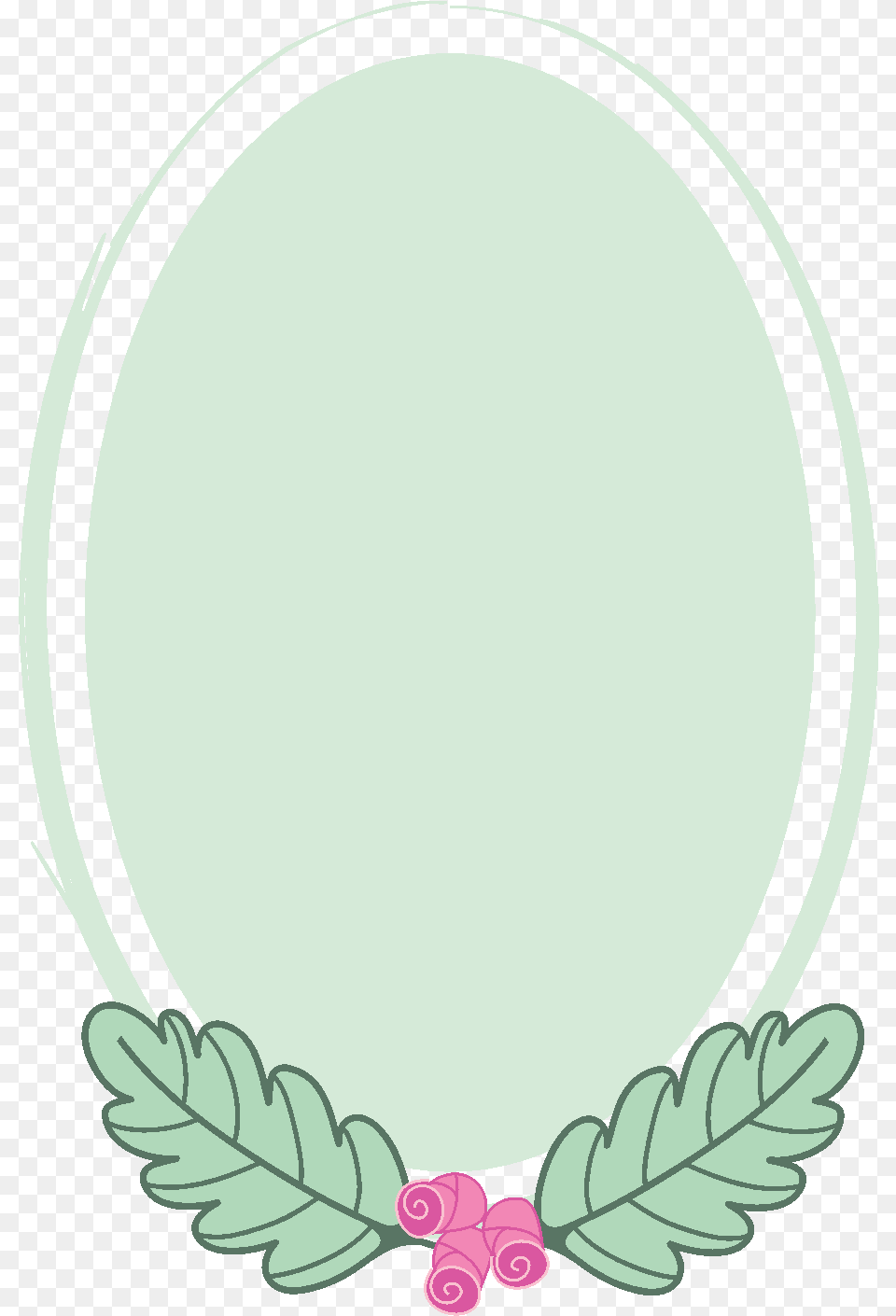 Download Hd Fresh Hand Drawn Plant Border And Vector Circle, Oval, Photography Free Png