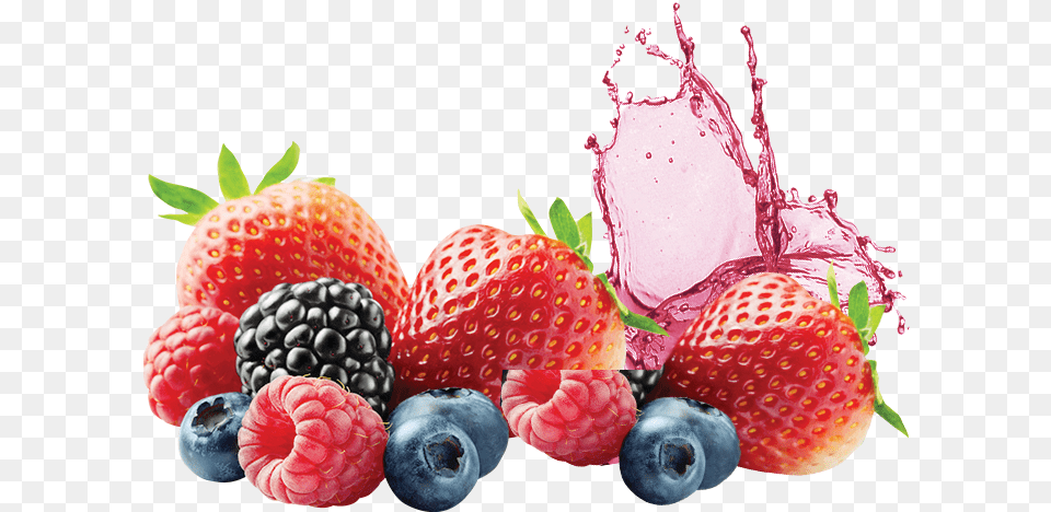 Download Hd Fruits Water Splash Image Mix Berry, Raspberry, Produce, Plant, Fruit Png