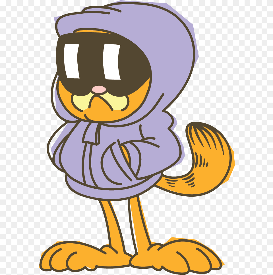 Download Hd Garfield Line Stickers Bare Tree Media Cool Garfield Line Stickers, Cartoon, Baby, Person Png