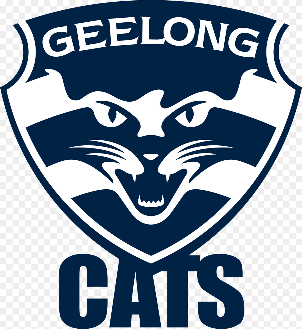 Download Hd Geelong Cats Fc Logos Geelong Football Club Logo, Badge, Symbol, Emblem Free Png