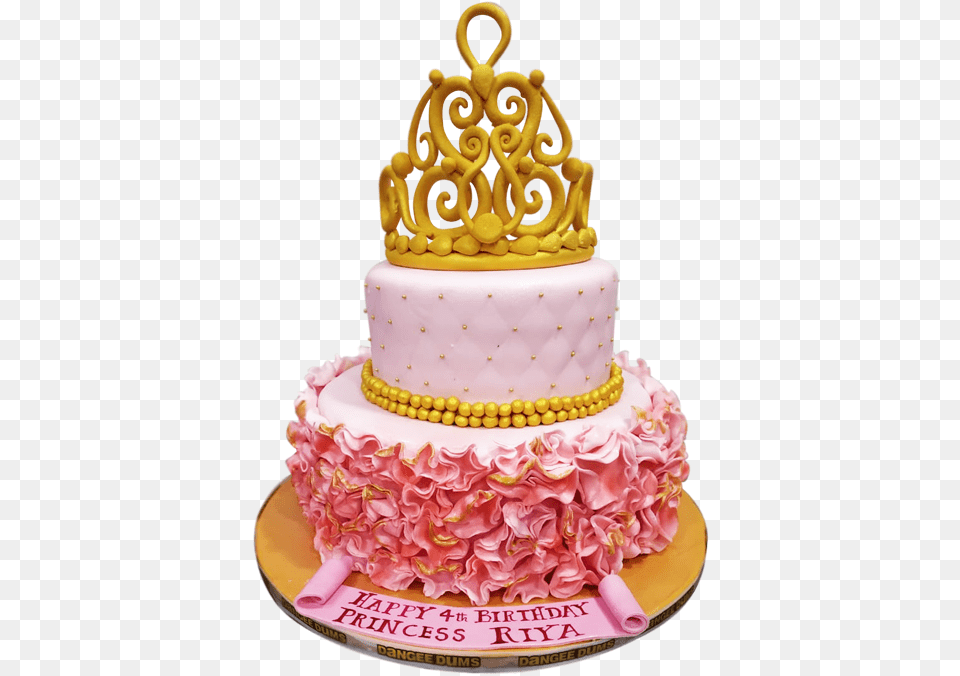 Download Hd Girl Crown Base Cake Cake Transparent Cake Decorating, Birthday Cake, Cream, Dessert, Food Png