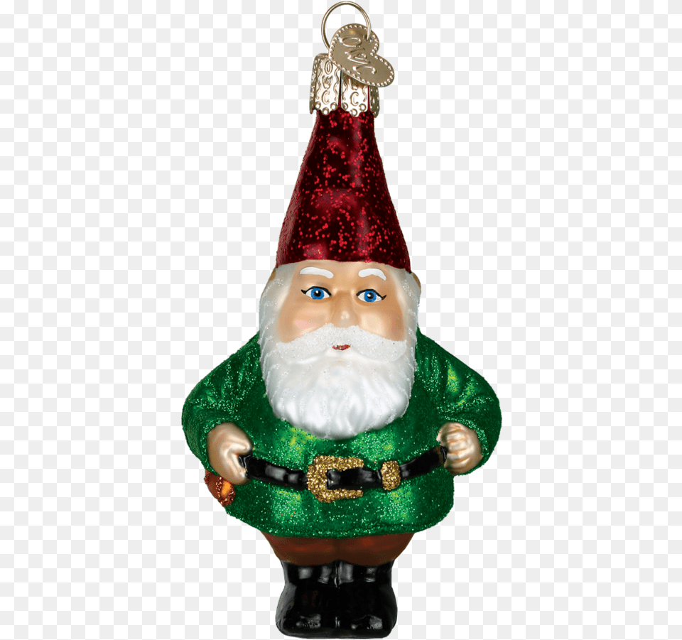Download Hd Gnome Ornament Old World Christmas Gnome Christmas Ornament, Clothing, Hat, Adult, Wedding Free Png