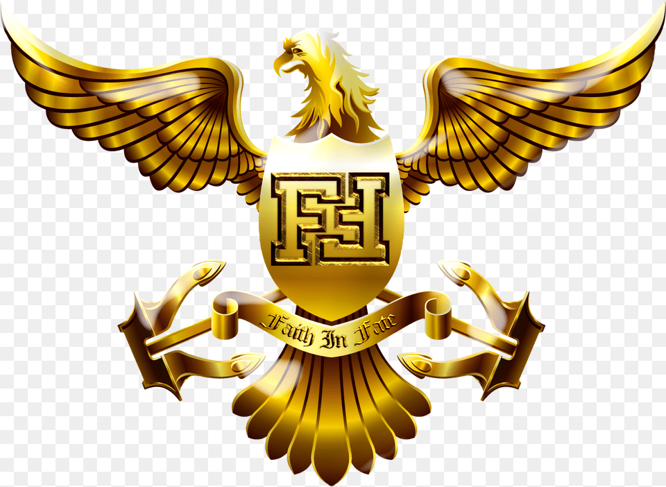 Hd Gold Eagle Shield Logo Gold Eagle Shield Gold Eagle Logo, Emblem, Symbol, Badge, Festival Free Png Download