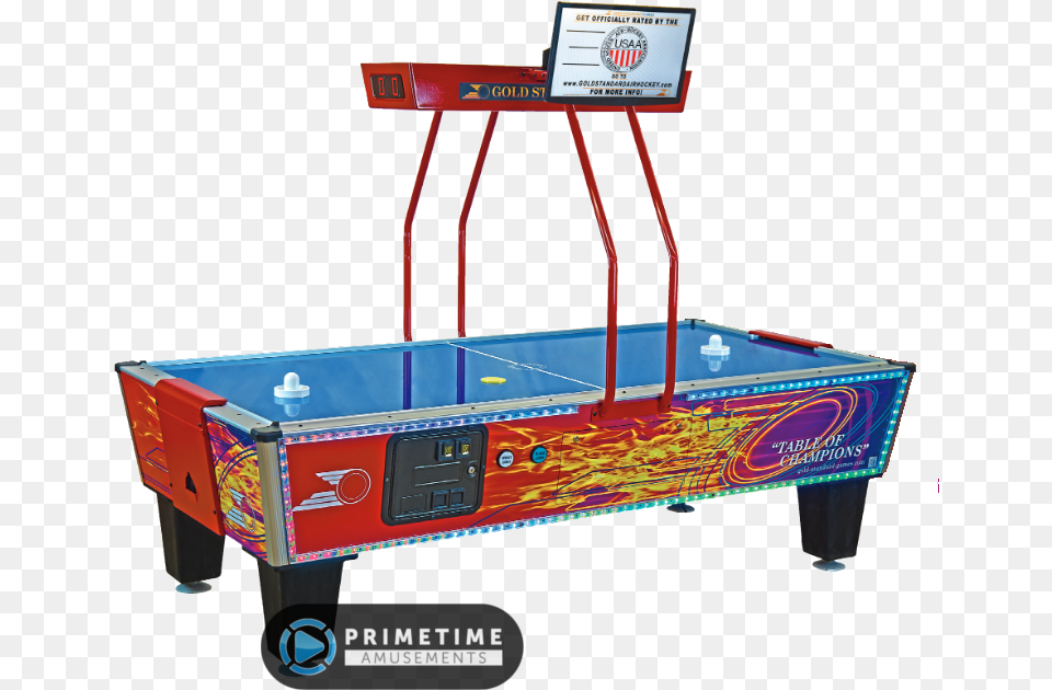 Download Hd Gold Flare Air Hockey, Furniture, Table, Indoors Png Image
