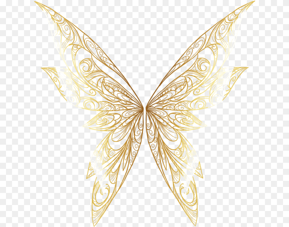 Download Hd Golden Wings By Moryartix Gold Fairy Wings Realistic Fairy Wings, Accessories, Pattern, Leaf, Plant Png Image