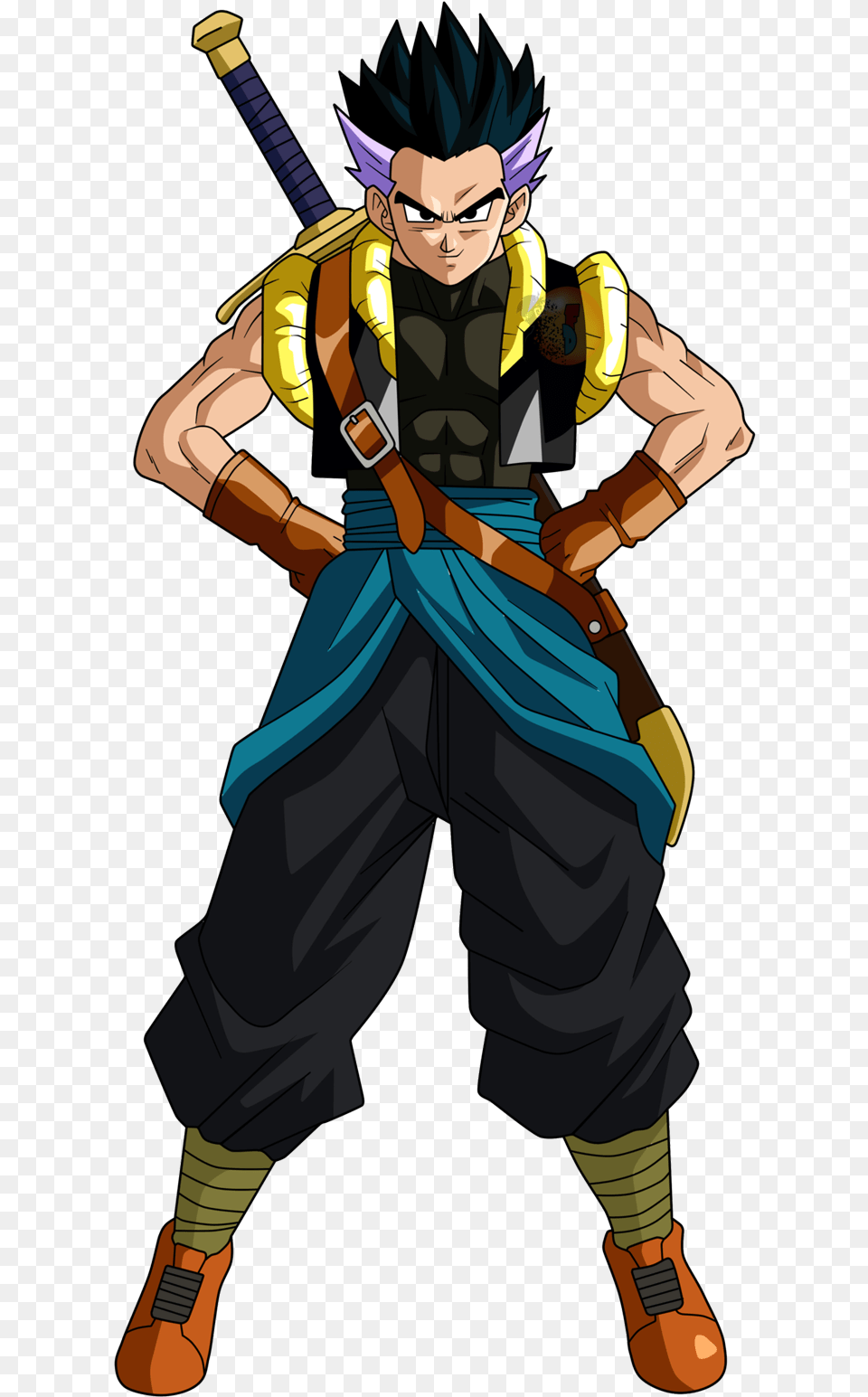 Download Hd Gotenks Xeno Anime Anything Dragon Xeno Gotenks, Book, Comics, Publication, Person Png Image