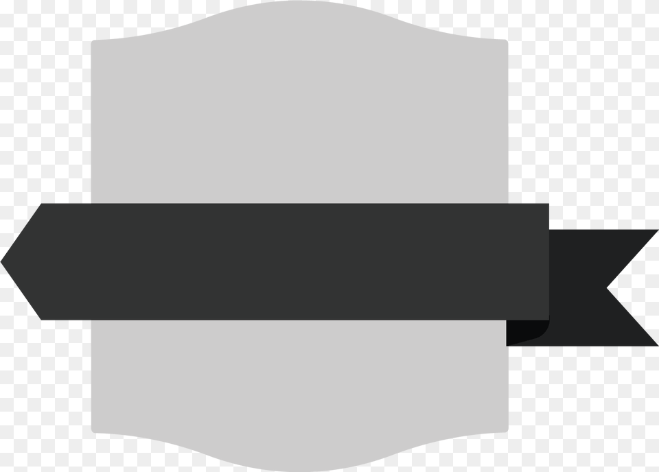 Download Hd Gray Rectangle Shield Badge Black Ribbon Logo, Tomb, Gravestone Png Image