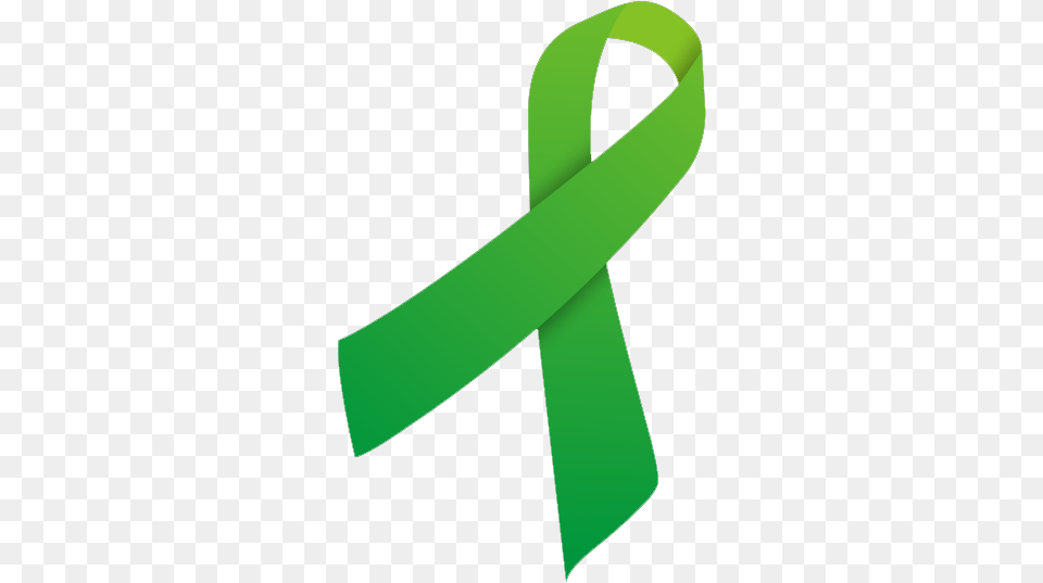Download Hd Green Cancer Ribbon Clipart Green Ribbon Mental Health Awareness Month, Accessories, Formal Wear, Tie Png Image