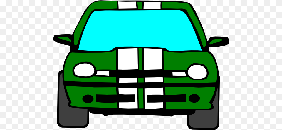 Download Hd Green Car Clip Art Car Clipart Cartoon Front Of Car Clipart, Transportation, Vehicle Png