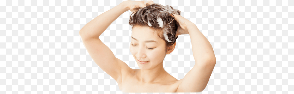 Download Hd Growth Phase Shampoo Lady Hair Shampoo Shampoo Hair Women, Face, Head, Person, Photography Png