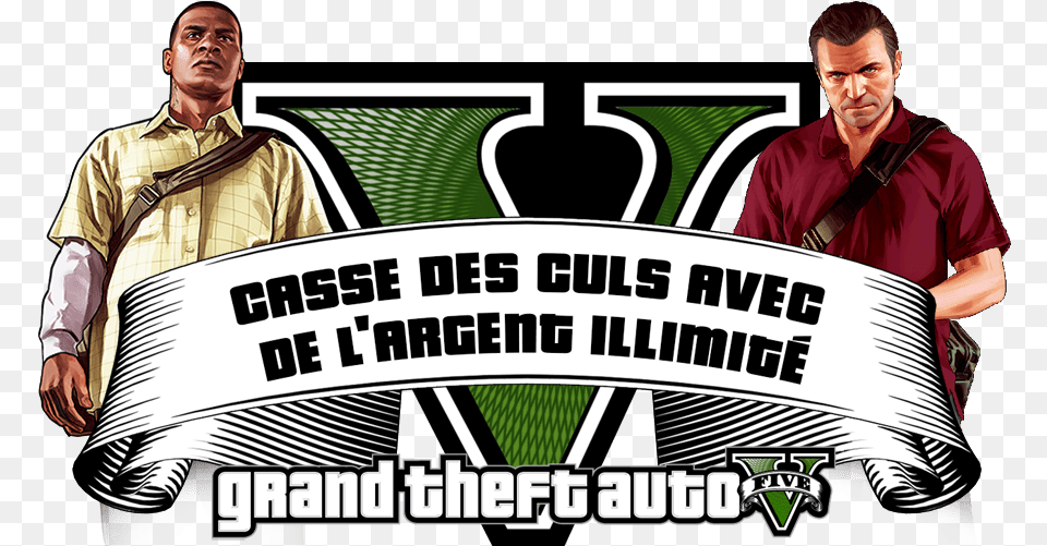 Download Hd Gta 5 Grand Theft Auto V Transparent Grand Theft Auto, T-shirt, Poster, Person, Man Png Image