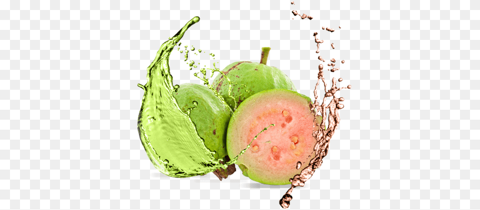 Download Hd Guava Juice Splash Guava Juice, Food, Fruit, Produce, Plant Png Image