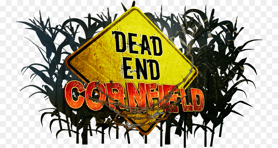 Download Hd Halloween Cornfield Clipart Illustration, Sign, Symbol, Emblem, Road Sign Png Image